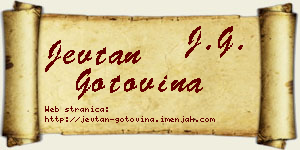 Jevtan Gotovina vizit kartica